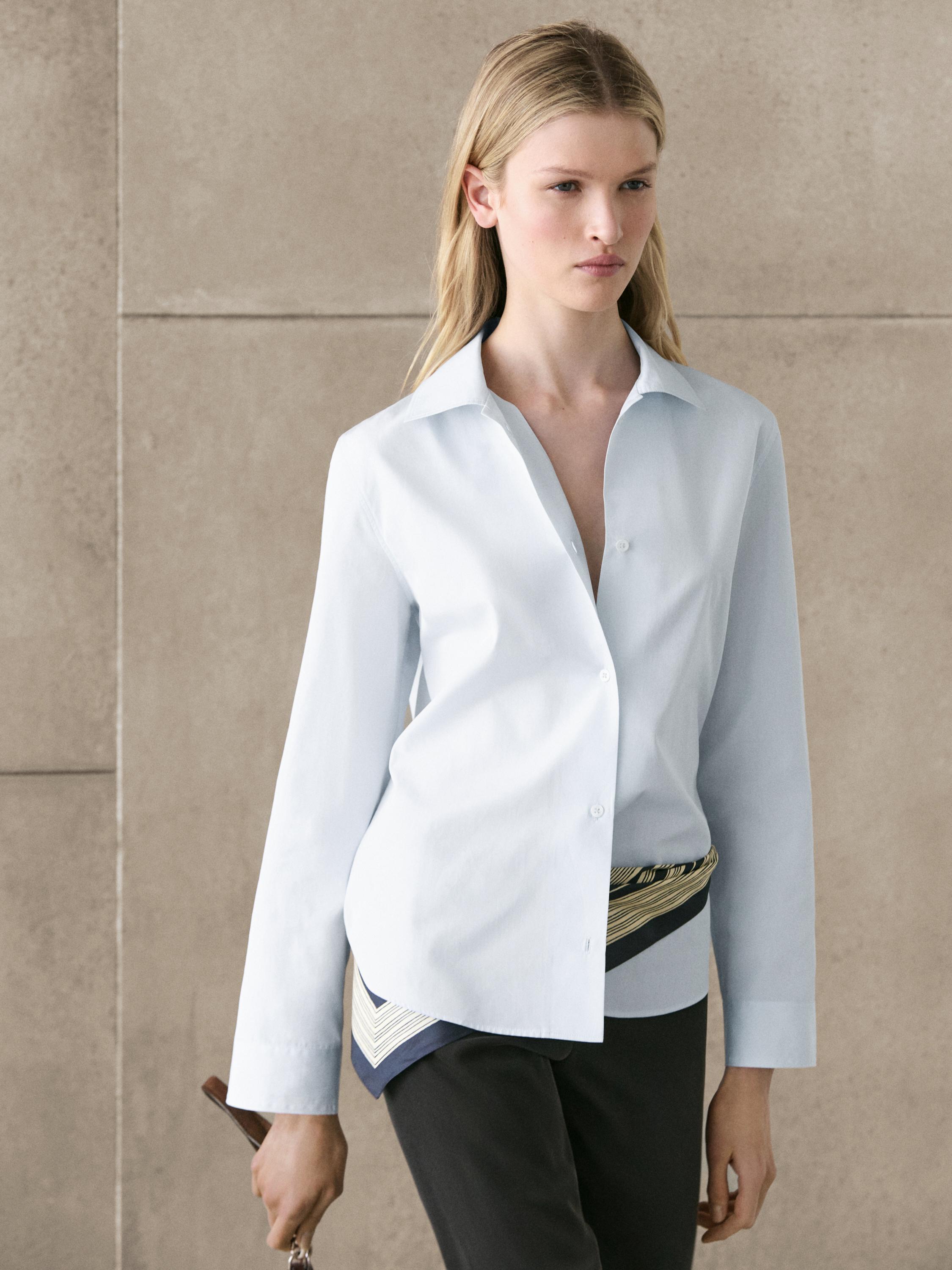 Chemise en popeline 100 % coton